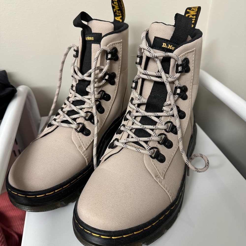 Dr. Martens Beige Combat Boots